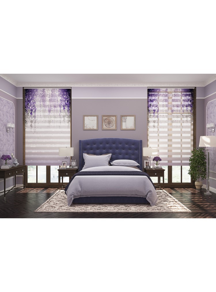 ZEBRA PERDE MOR GRİ DAMLALI MODEL